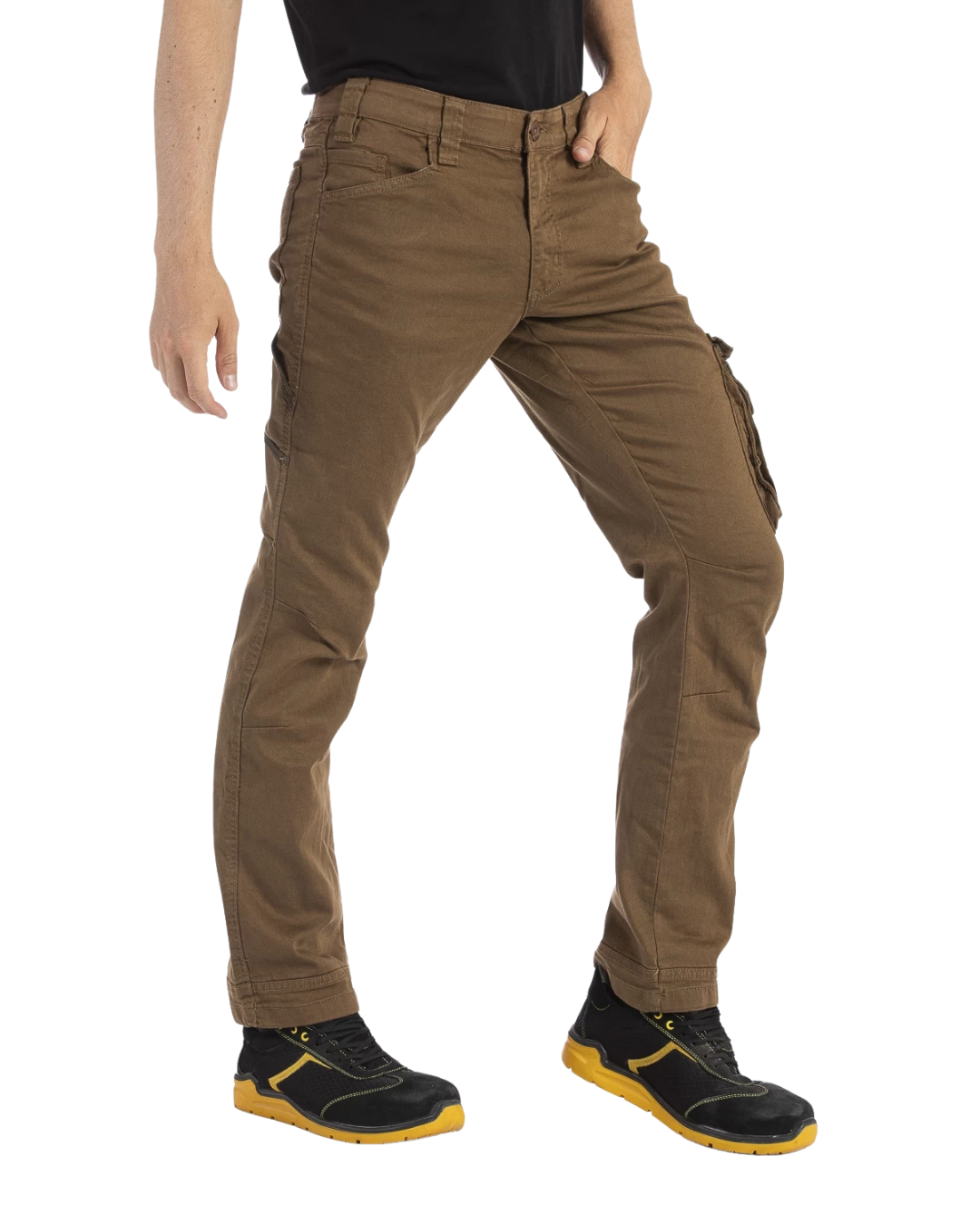 Pantaloni da lavoro multitasche stretch Fibreflex® JOBC TABACCO