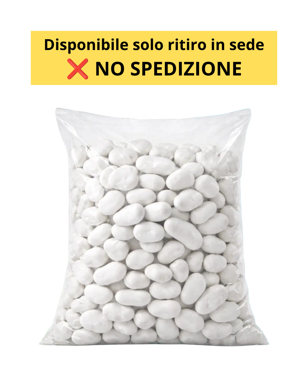 Ciottoli in marmo bianco di Carrara 25KG