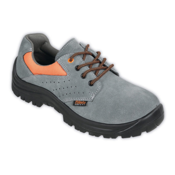 Scarpe basse EASY in pelle scamosciata traforata