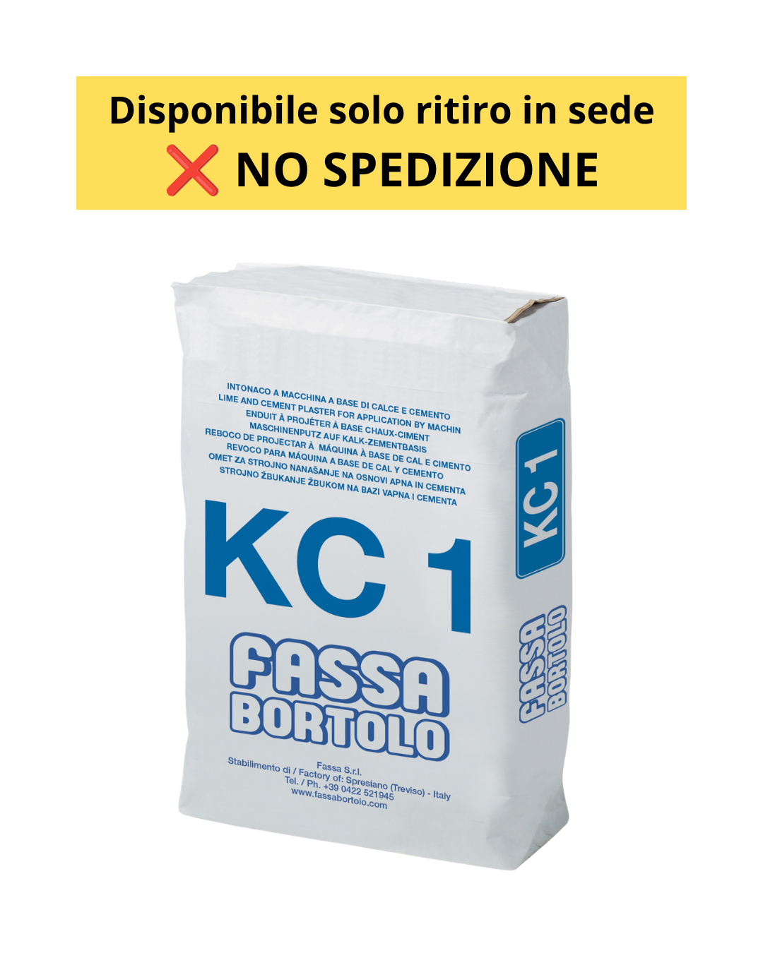 Intonaco KC1 25KG - FASSA BORTOLO