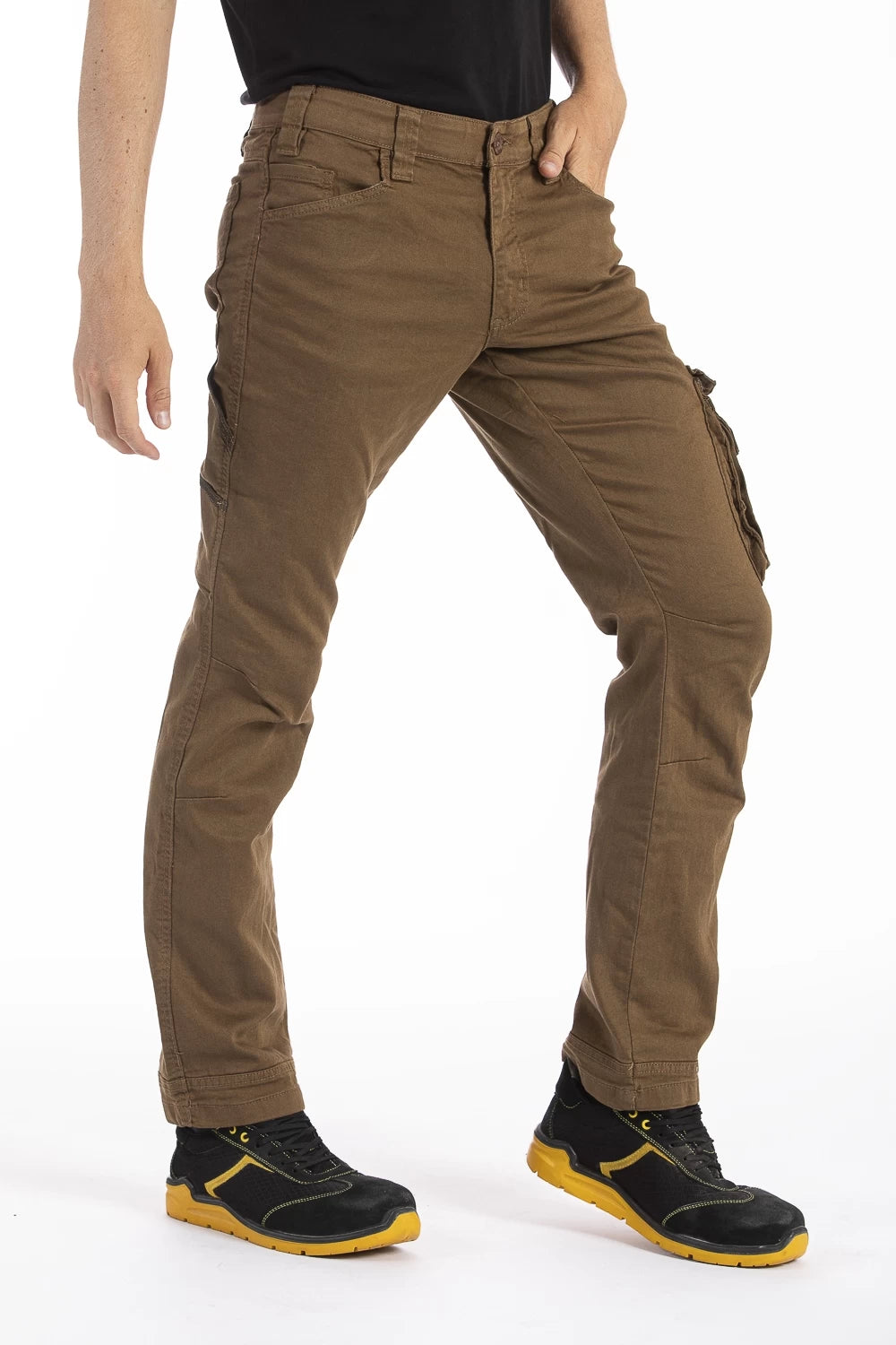 Pantaloni da lavoro multitasche stretch Fibreflex® JOBC TABACCO